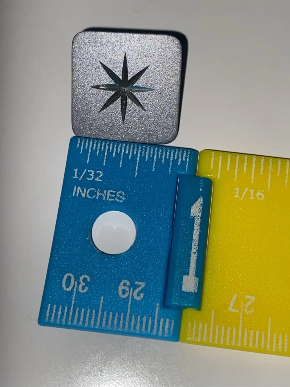 Gray Star Silver Square Studs